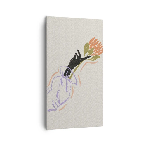 Quadro em tela - Toque fraterno - 45x80 cm