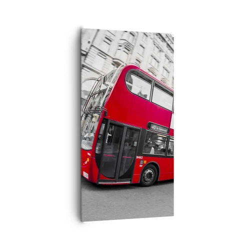 Quadro em tela - Londres tradicional - de autocarro - 65x120 cm