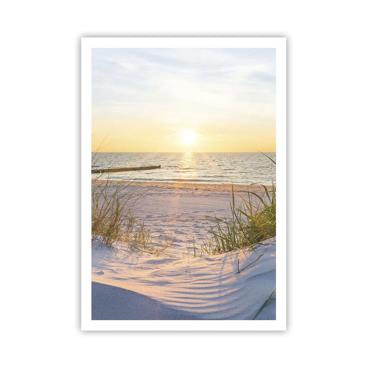 Pôster - O som do mar, o canto dos pássaros, a praia selvagem entre a relva... - 70x100 cm