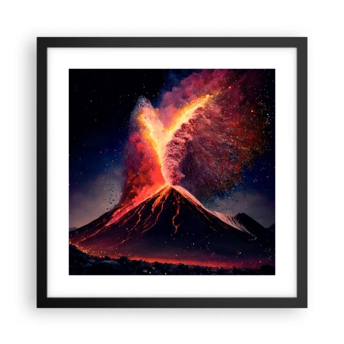 Pôster com moldura preta - Beleza e terror - 40x40 cm