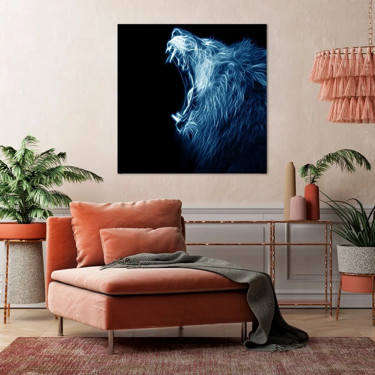 Quadro em tela - A ira feroz do rei - 50x50 cm