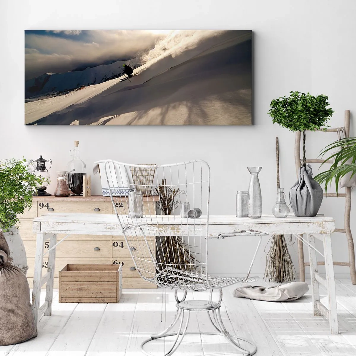 Quadro em tela - O desafio das montanhas - 100x40 cm