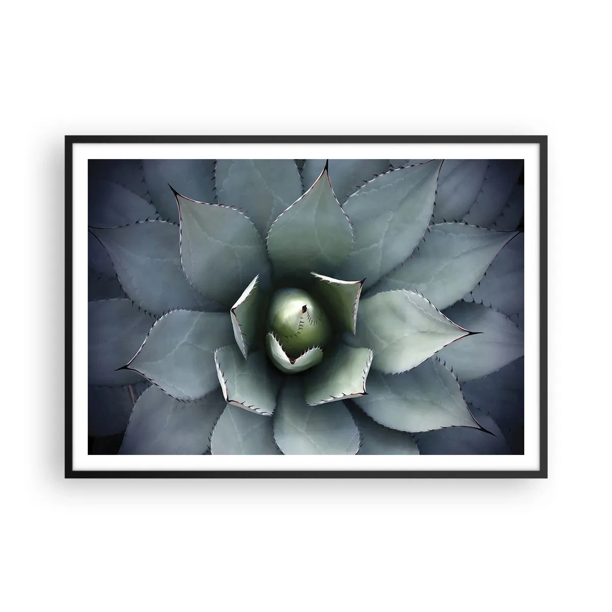 Pôster com moldura preta - Atrai e adverte - 100x70 cm