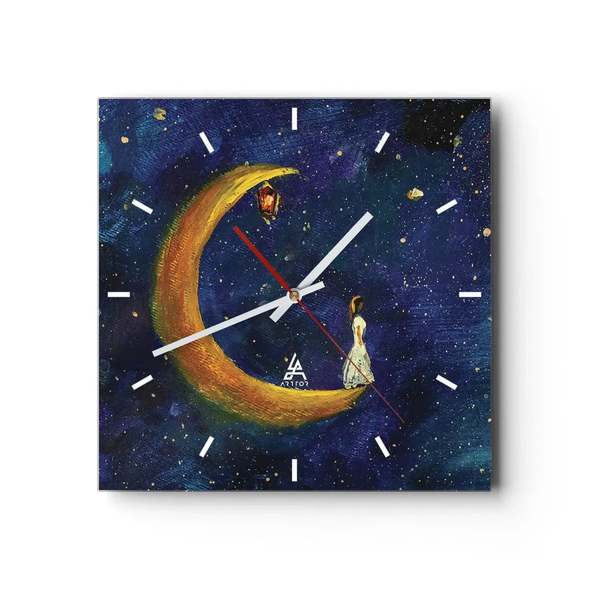 Relógio de parede - Relógio em vidro - O Chamado do Mundo - 40x40 cm