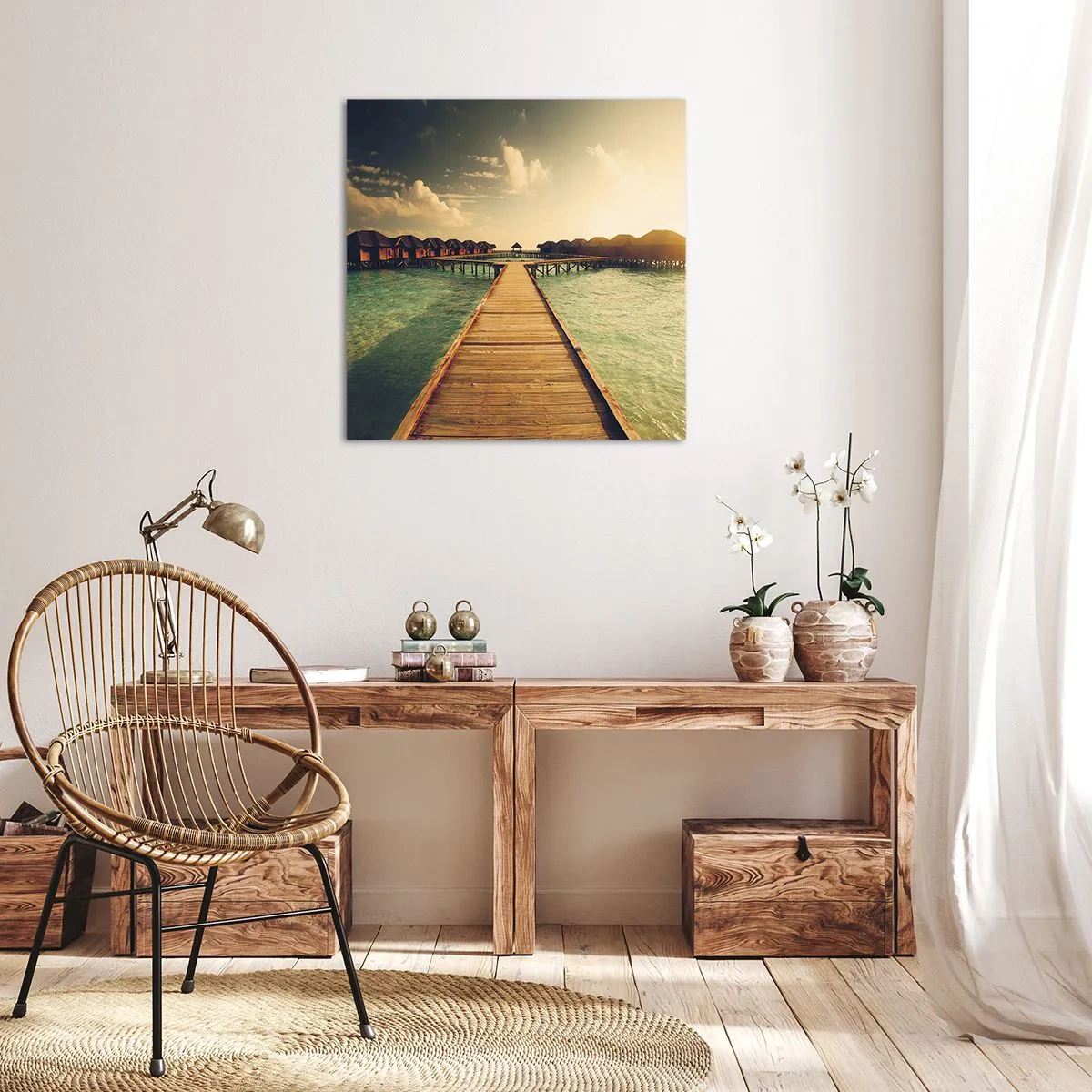 Quadro em tela - Um convite caloroso - 70x70 cm