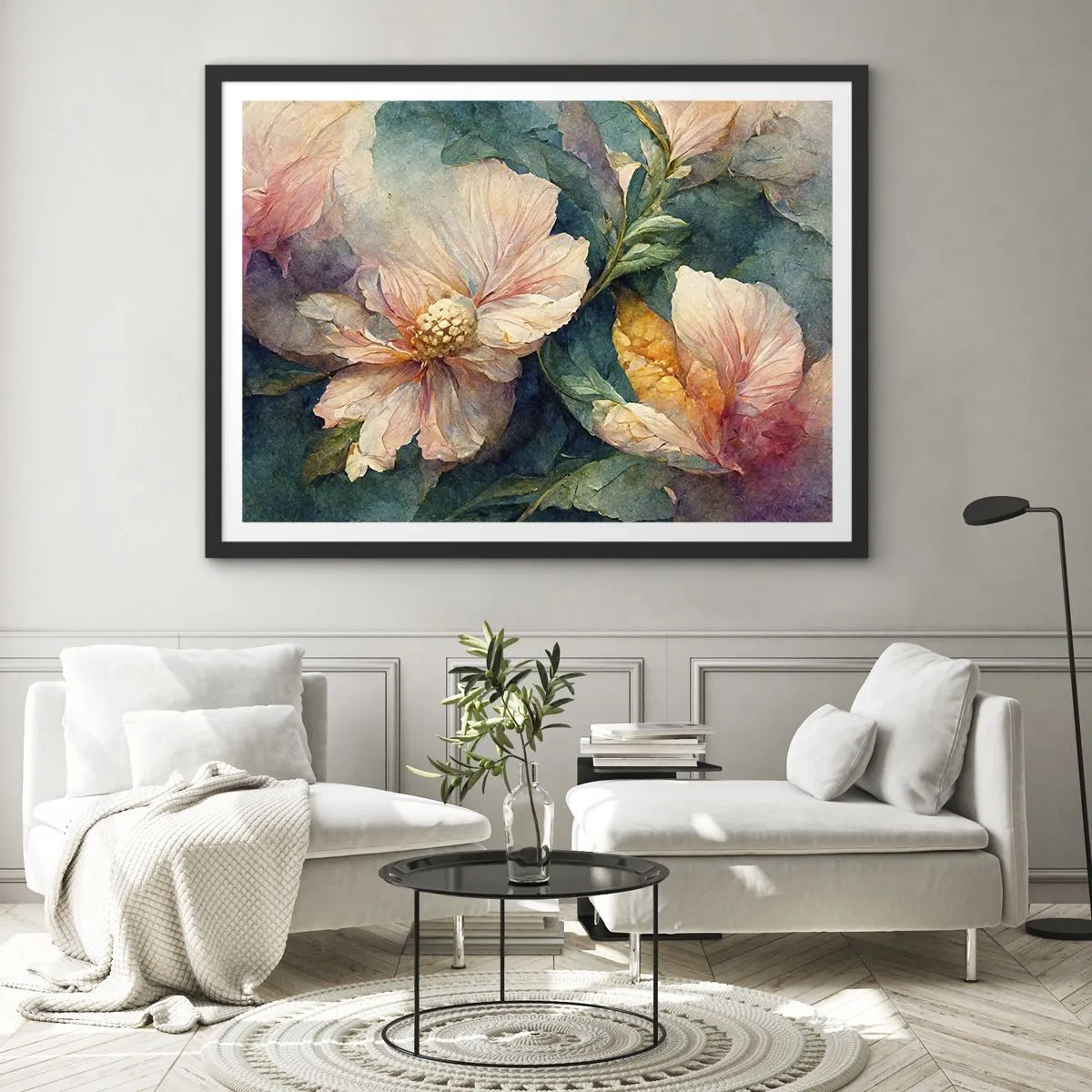 Pôster com moldura preta - Apenas sutileza - 91x61 cm