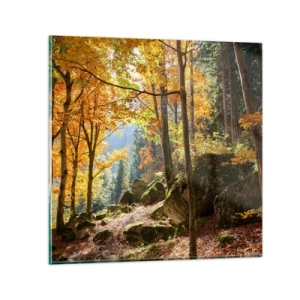 Quadro em vidro - Tempo para descansar - 70x70 cm