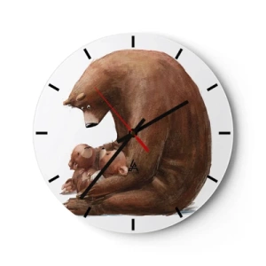 Relógio de parede - Relógio em vidro - Doces sonhos, crianças - 40x40 cm