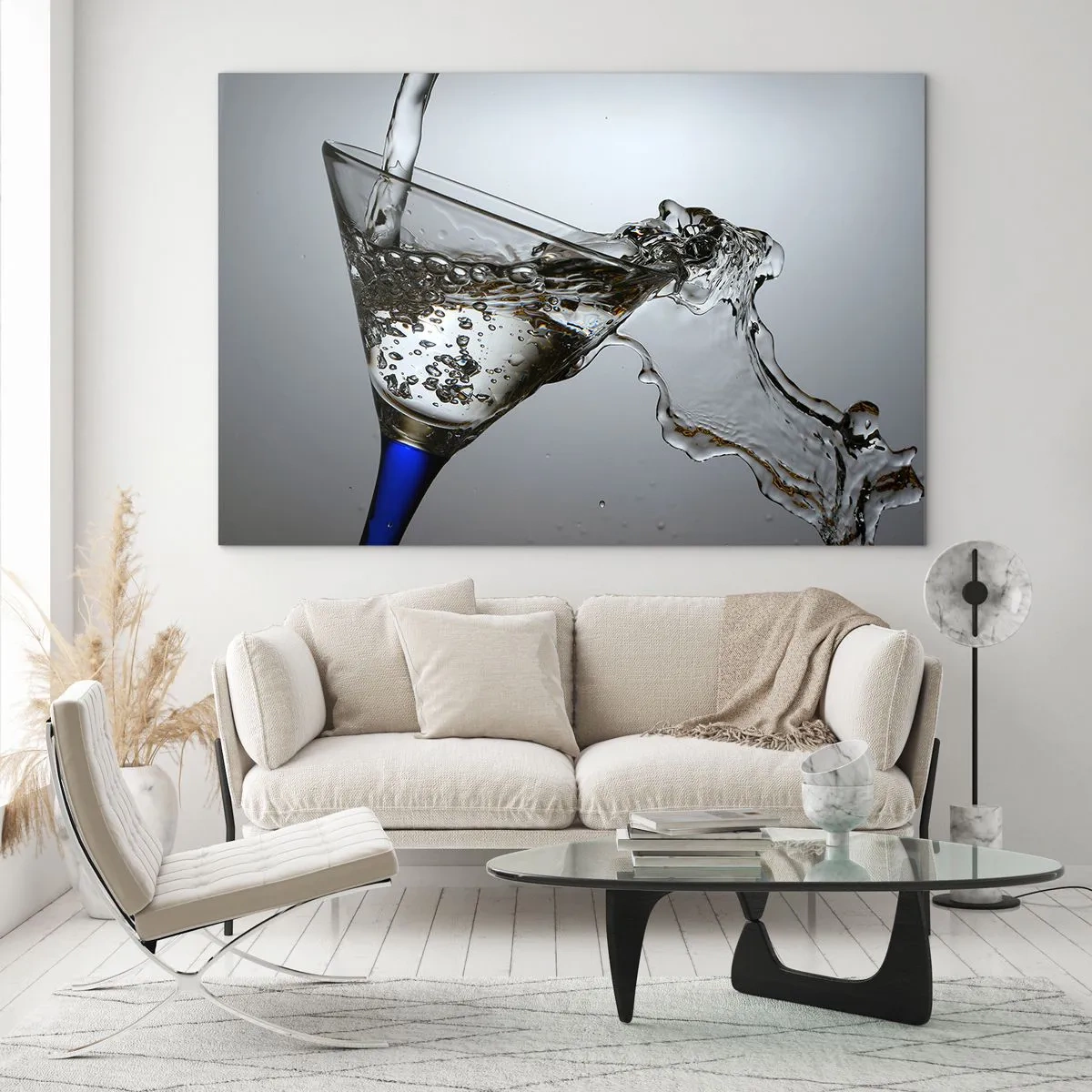 Quadro em vidro - Água cristalina em vidro cristal - 120x80 cm
