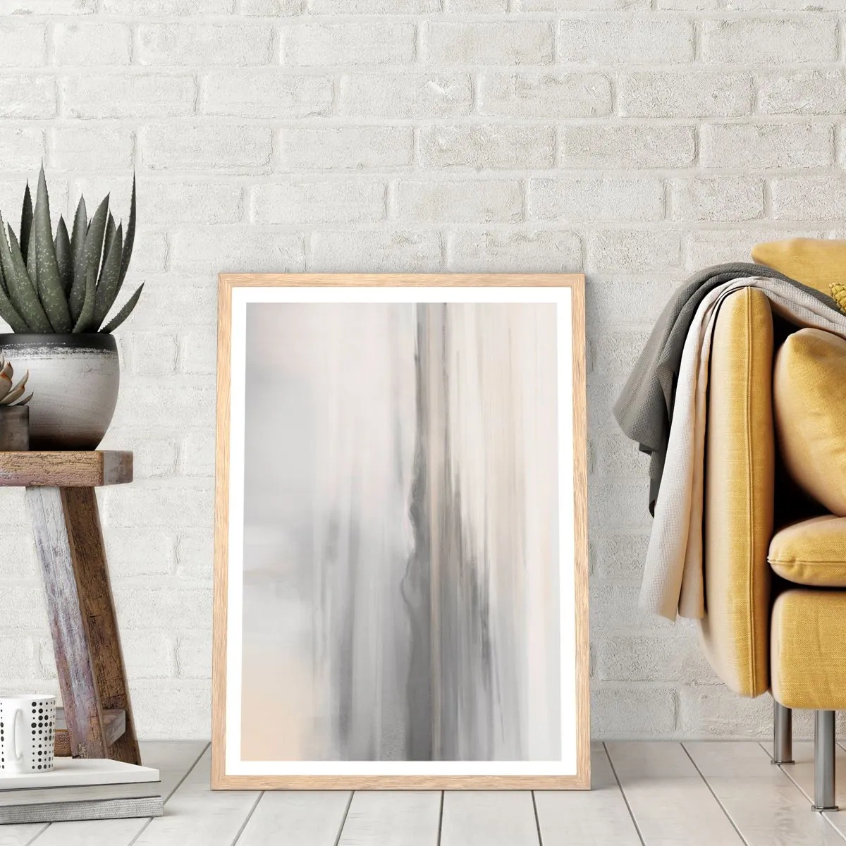 Pôster com moldura de carvalho claro - Distância pensativa - 61x91 cm