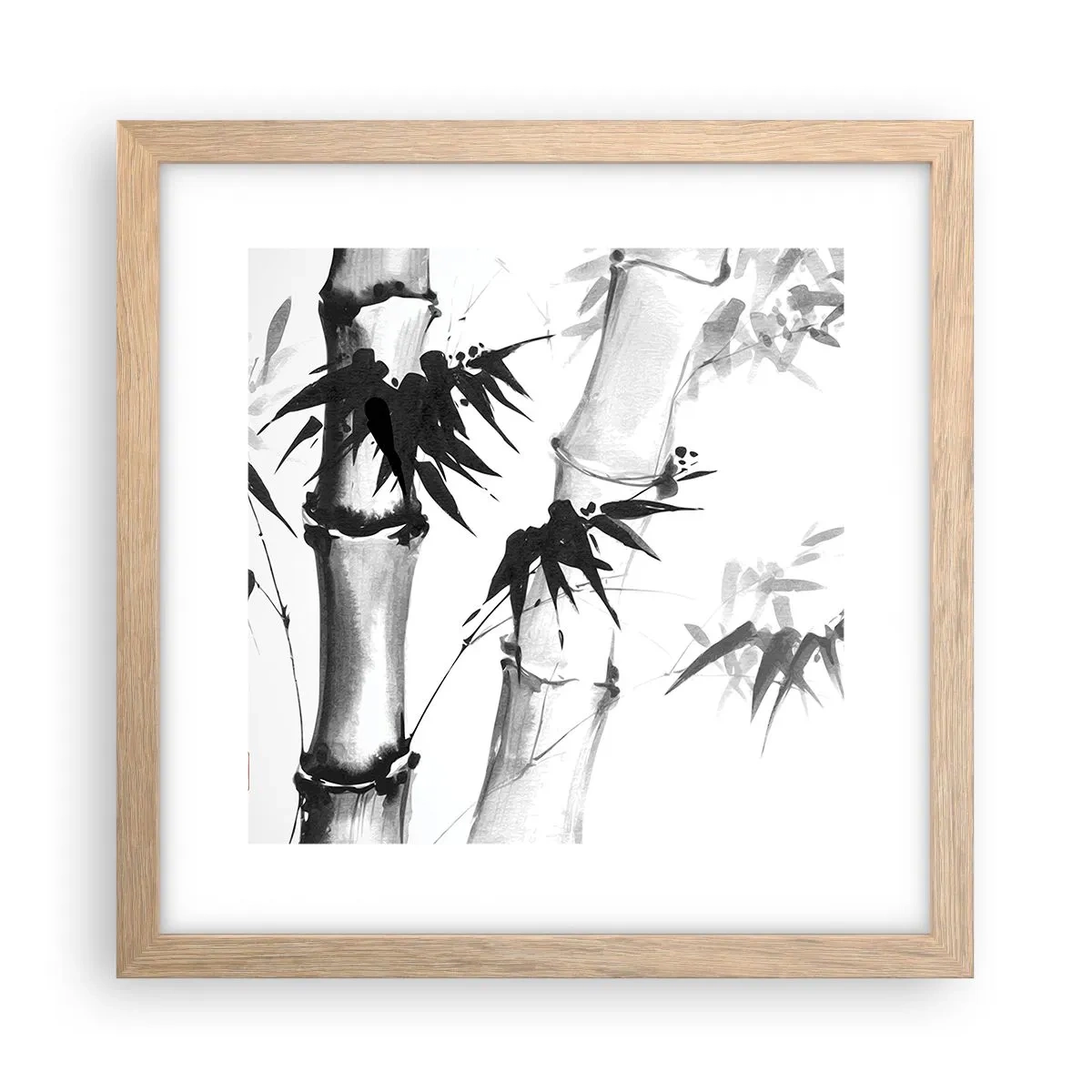 Pôster com moldura de carvalho claro - Foco no Oriente - 30x30 cm