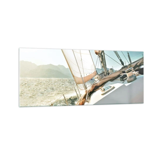 Quadro em vidro - Sob a vela - 100x40 cm
