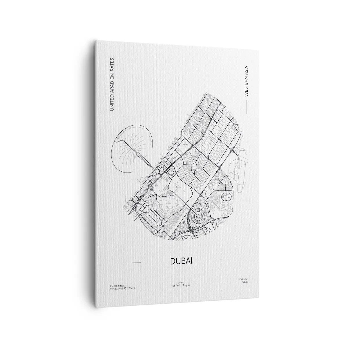 Quadro em tela - Anatomia de Dubai - 70x100 cm