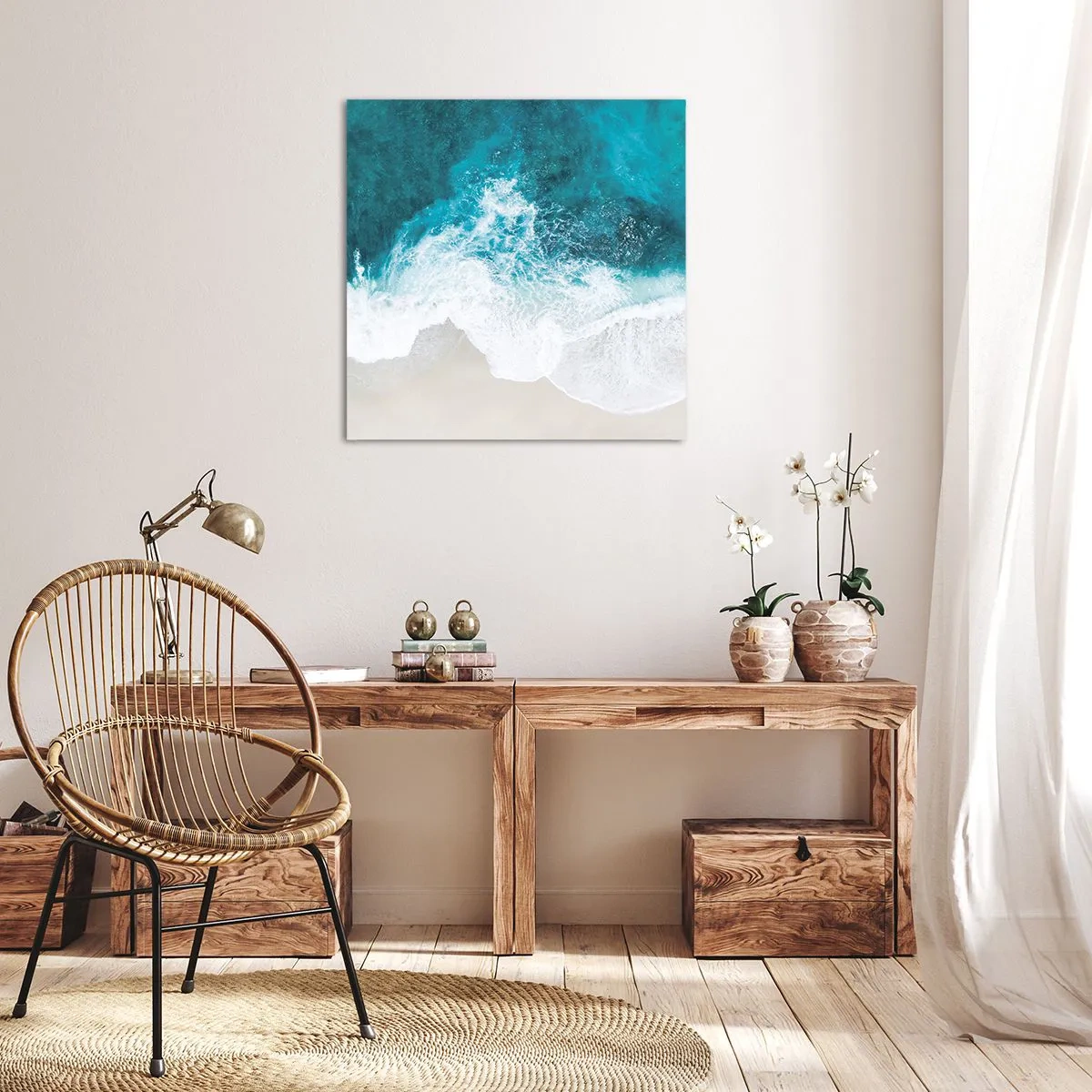 Quadro em tela - Carícia natural - 60x60 cm