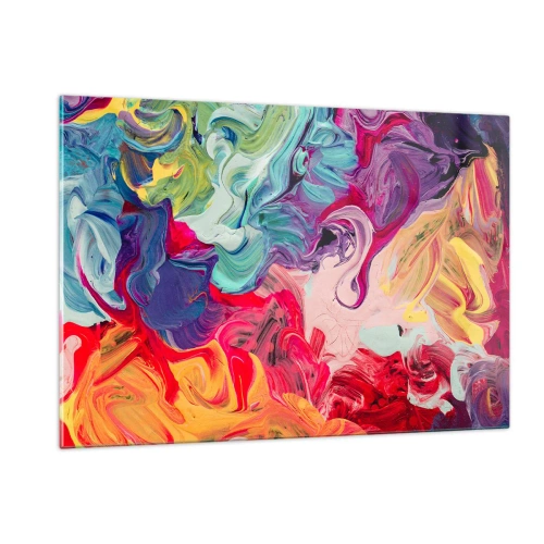 Quadro em vidro - O nascimento das cores - 120x80 cm