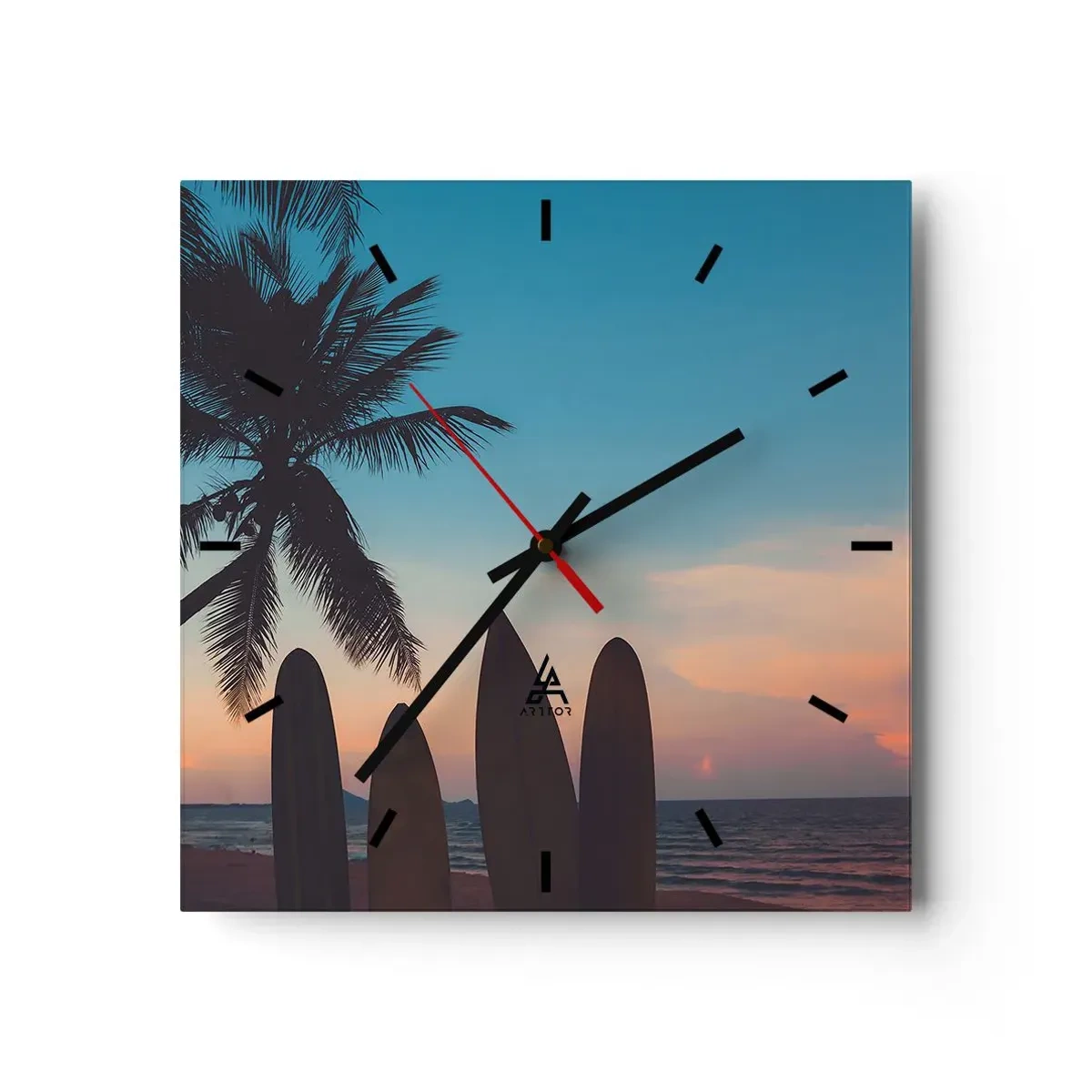 Relógio de parede - Relógio em vidro - Amanhã também será divertido - 30x30 cm