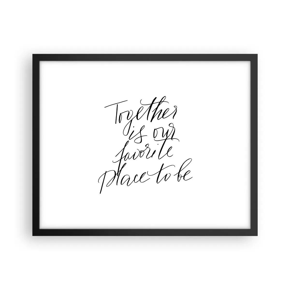 Pôster com moldura preta - Também sente isso? - 50x40 cm