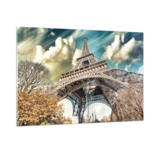 Quadro em vidro - E no outono em Paris... - 120x80 cm