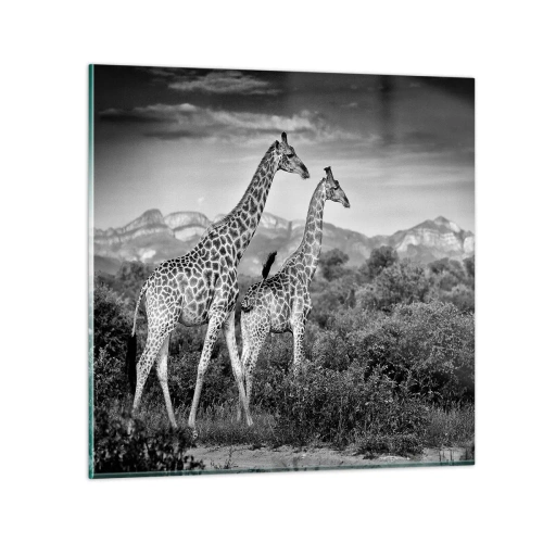 Quadro em vidro - Alta Sociedade na África - 70x70 cm