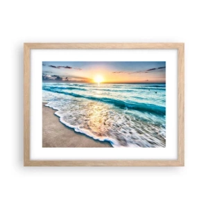 Pôster com moldura de carvalho claro - Uma visão que vale a pena - 40x30 cm