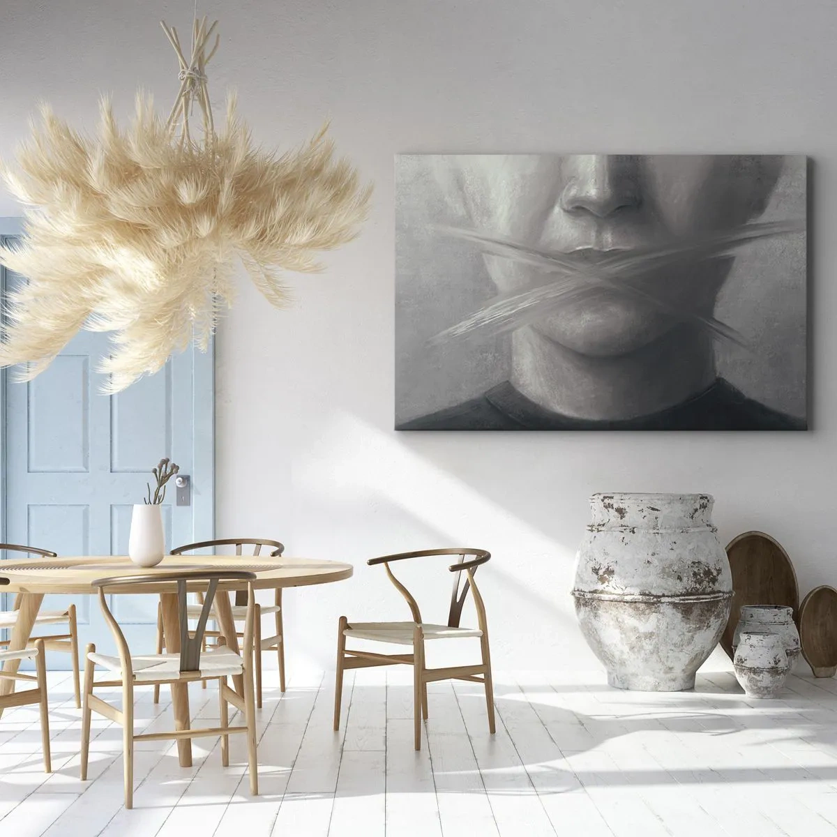 Quadro em tela - Nem uma palavra - 120x80 cm