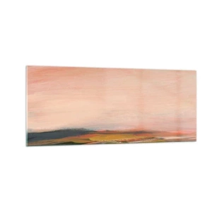 Quadro em vidro - Em tons rosa - 100x40 cm