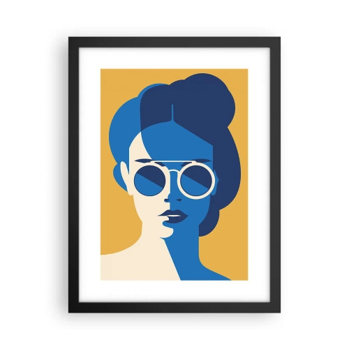 Pôster com moldura preta - Look de férias - 30x40 cm