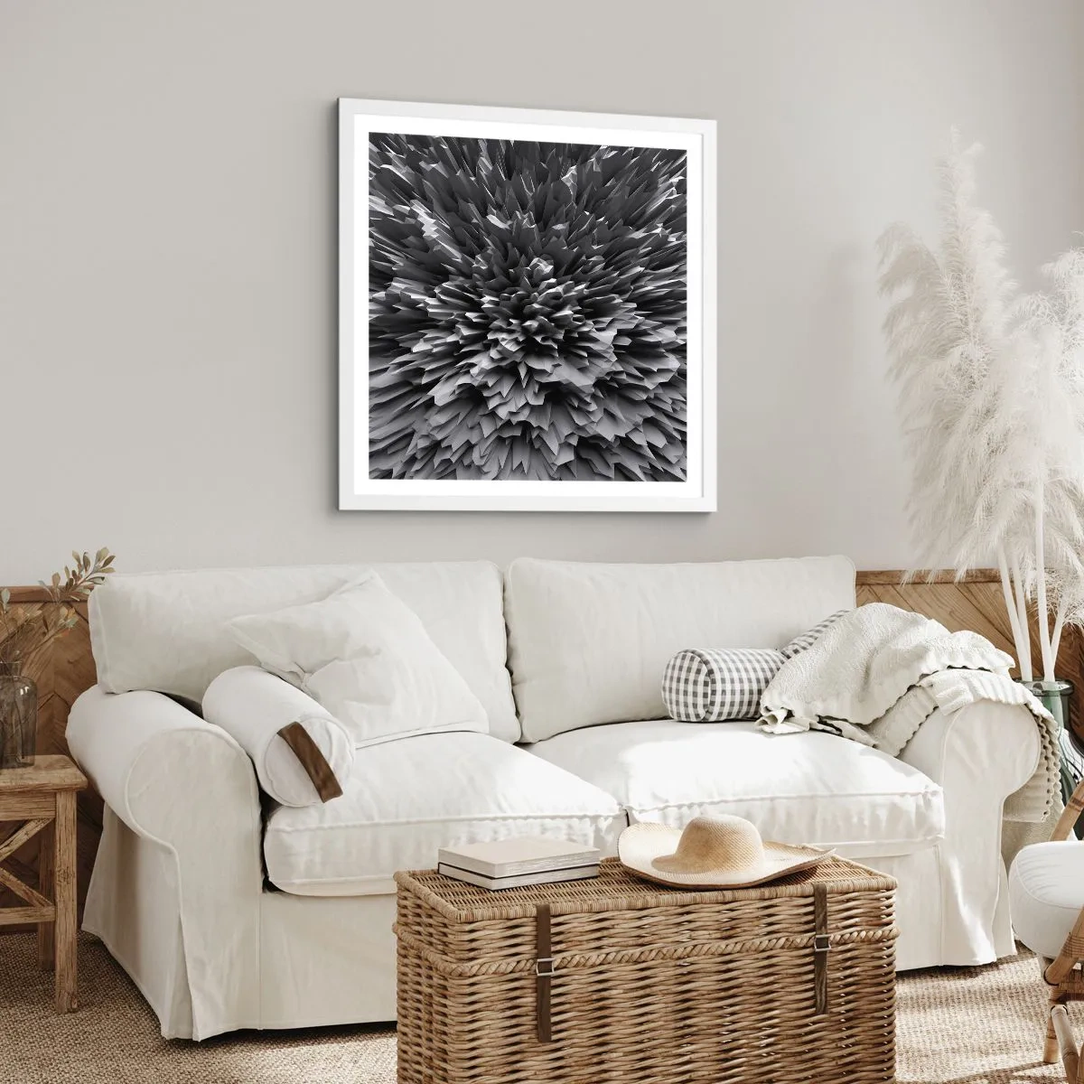 Pôster em moldura branca - Não pode ficar mais difícil do que isso - 60x60 cm