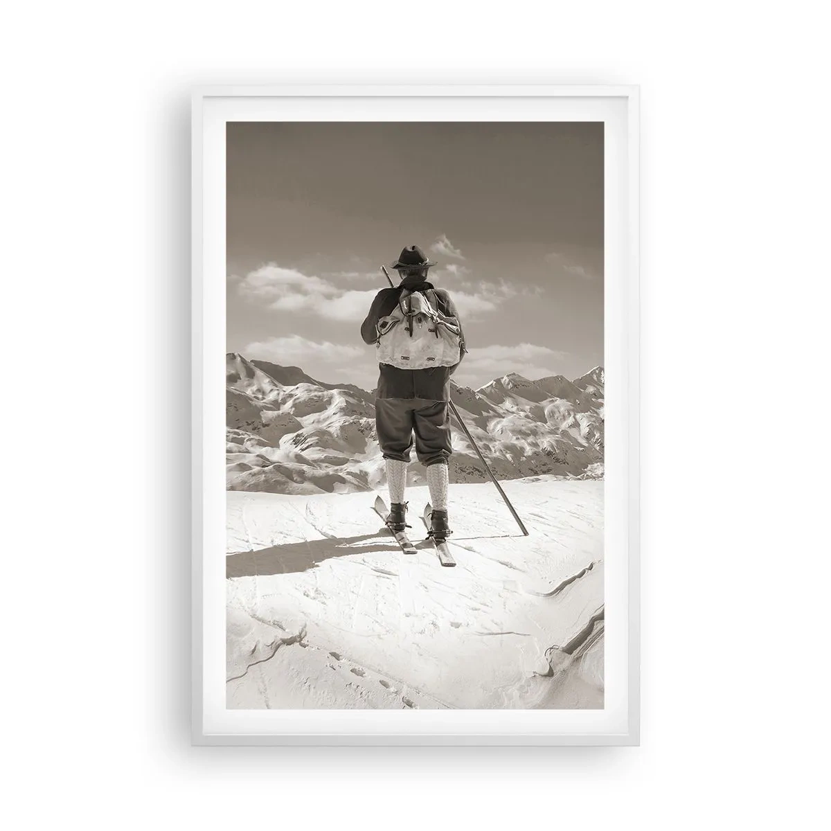 Pôster em moldura branca - E as montanhas são as mesmas - 61x91 cm