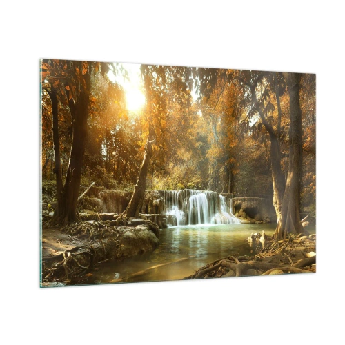 Quadro em vidro - A cascata do parque - 100x70 cm