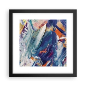 Pôster com moldura preta - Confusão de cores - 30x30 cm