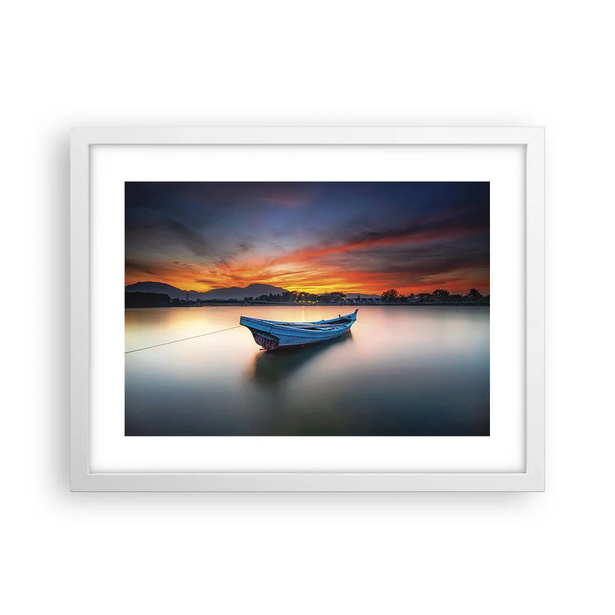 Pôster em moldura branca - Uma boa noite se aproxima - 40x30 cm