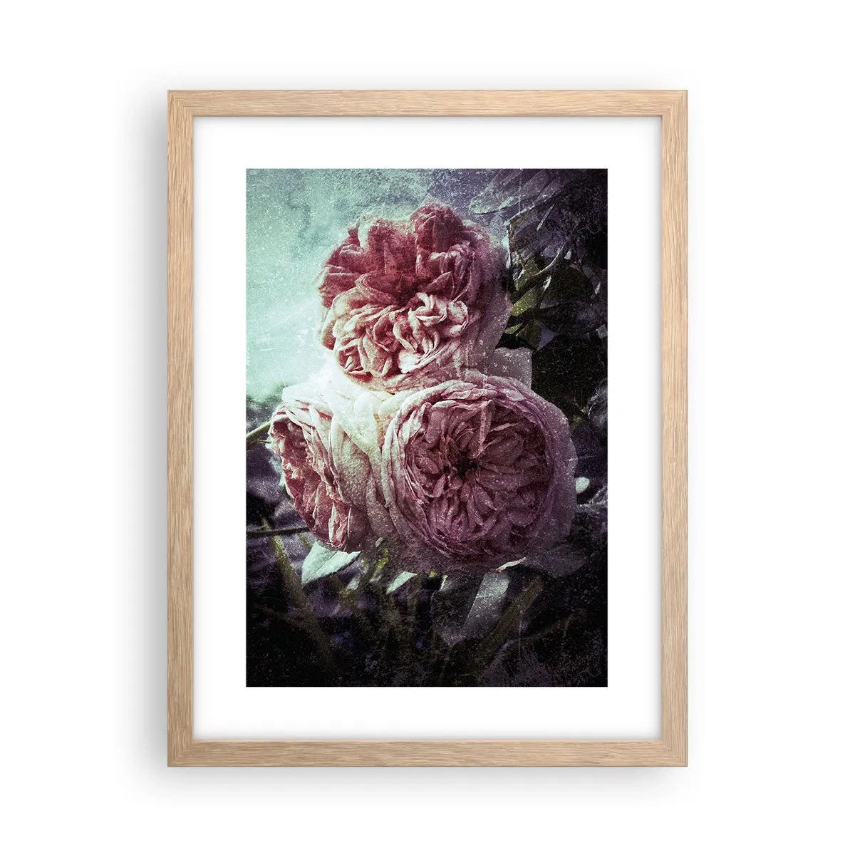 Pôster com moldura de carvalho claro - Em uma atmosfera romântica - 30x40 cm