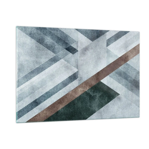 Quadro em vidro - Elegância sofisticada da geometria - 120x80 cm