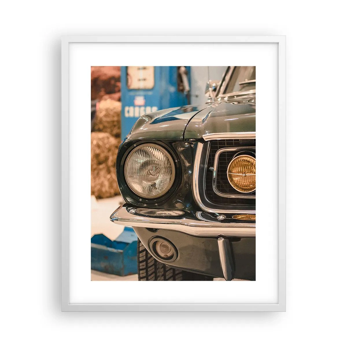 Pôster em moldura branca - Encontro com uma lenda - 40x50 cm