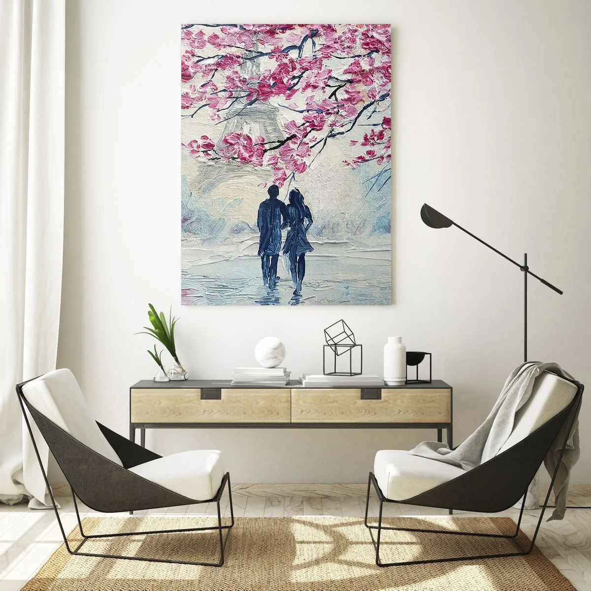 Quadro em vidro - Passeio romântico - 80x120 cm