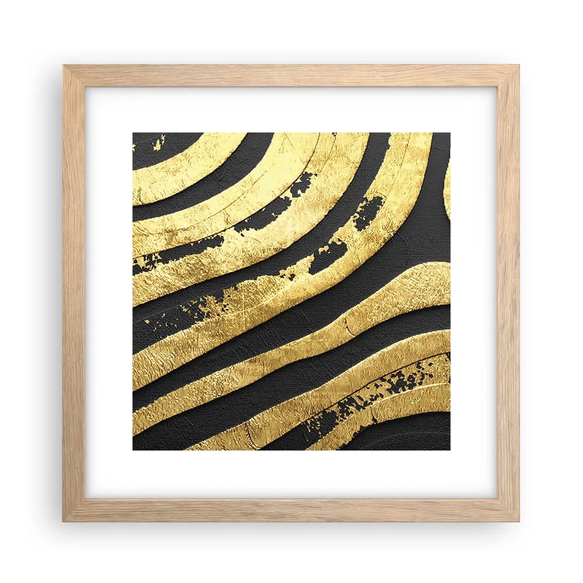 Pôster com moldura de carvalho claro - Tudo flui - 30x30 cm