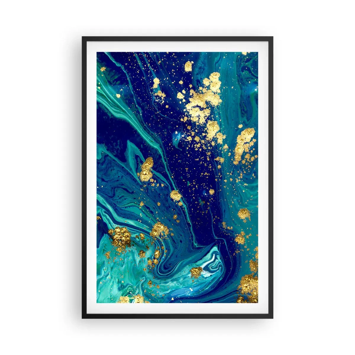 Pôster com moldura preta - Flocos de sol  - 61x91 cm