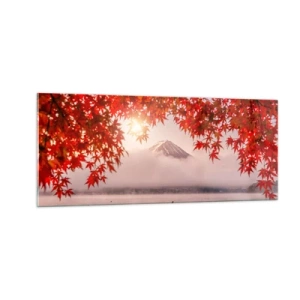 Quadro em vidro - No clima japonês - 100x40 cm