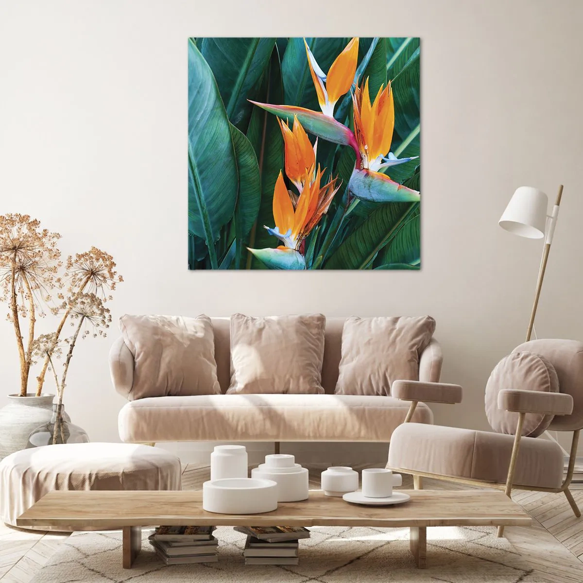 Quadro em tela - É uma flor ou é um pássaro? - 30x30 cm