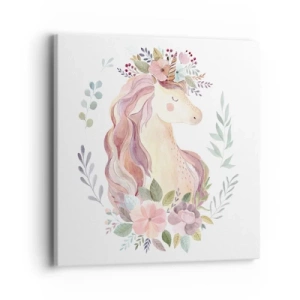 Quadro em tela - Um convite ao mundo dos contos de fadas - 40x40 cm