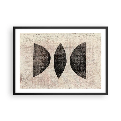 Pôster com moldura preta - Abstração étnica - 70x50 cm