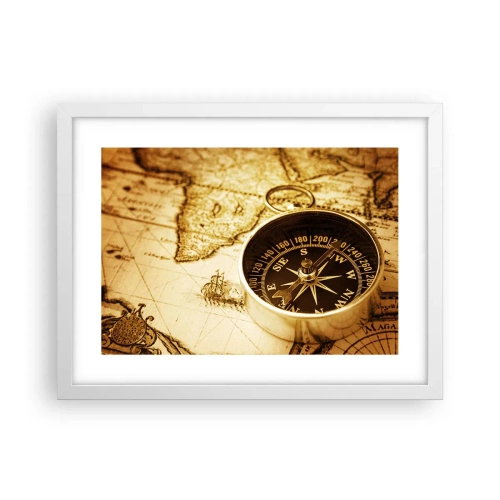 Pôster em moldura branca - Oriente ou Ocidente? - 40x30 cm