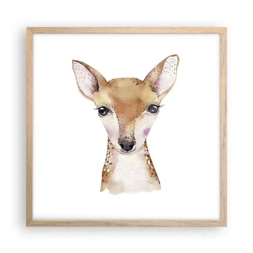 Pôster com moldura de carvalho claro - A Natureza da Inocência - 50x50 cm