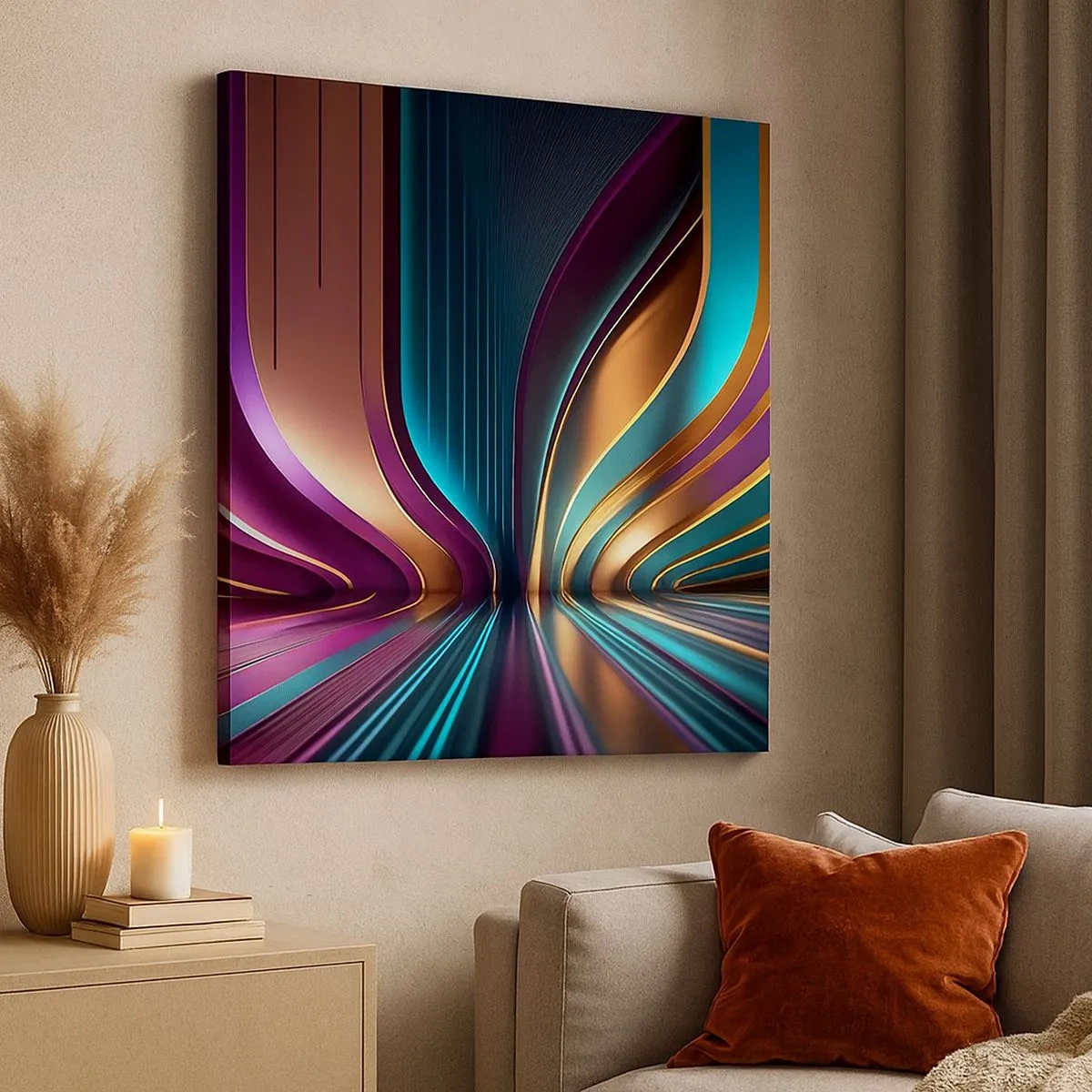 Quadro em tela - Arquitetura de luz - 30x30 cm