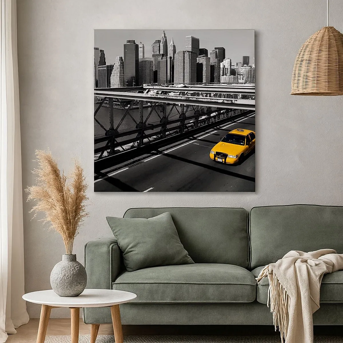 Quadro em tela - A cor da cidade grande - 30x30 cm