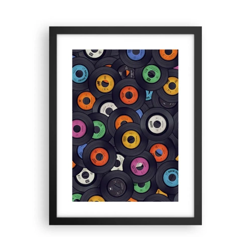 Pôster com moldura preta - Cores dos clássicos - 30x40 cm