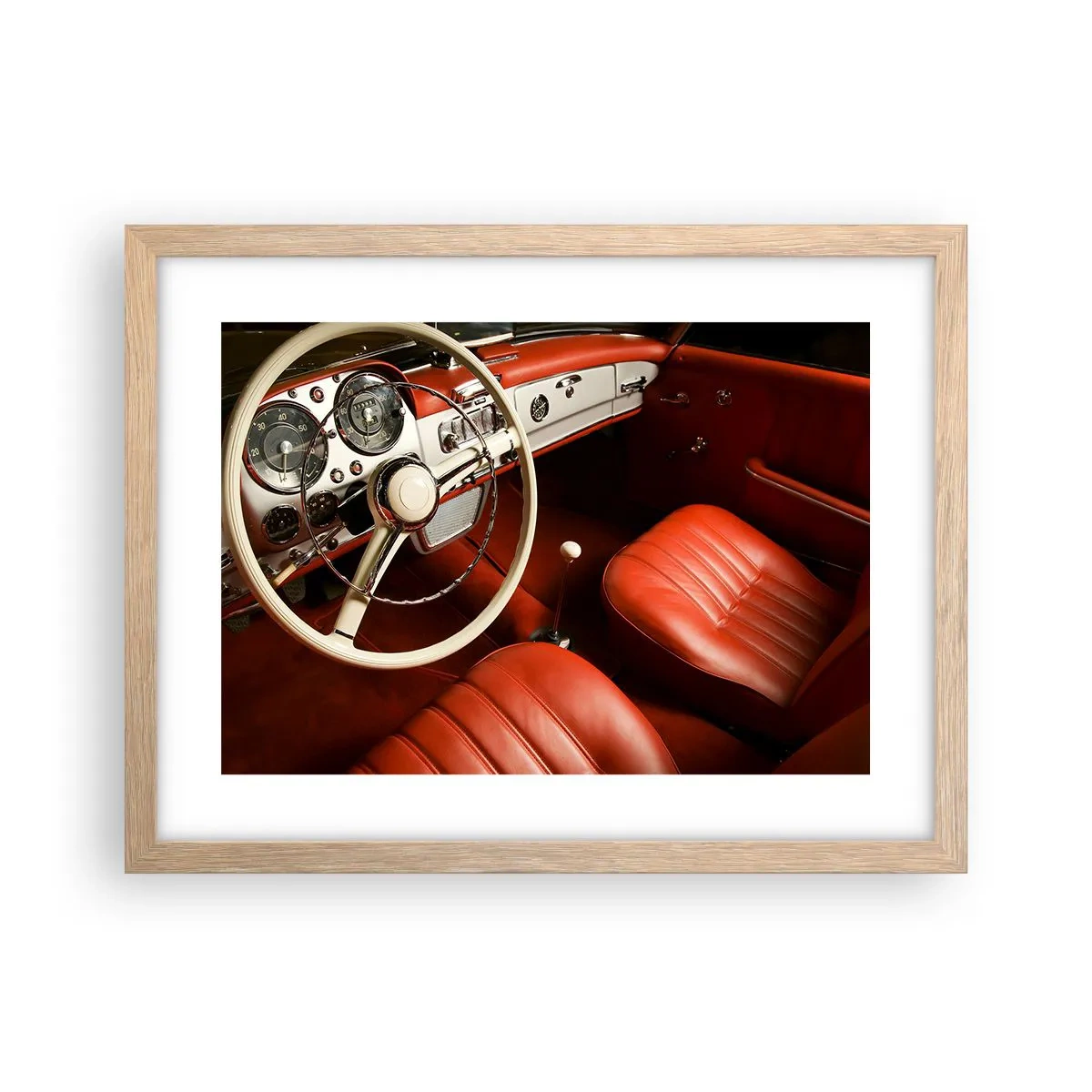 Pôster com moldura de carvalho claro - Luxo vintage - 40x30 cm