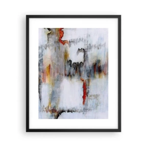 Pôster com moldura preta - Com um palito na água - 40x50 cm