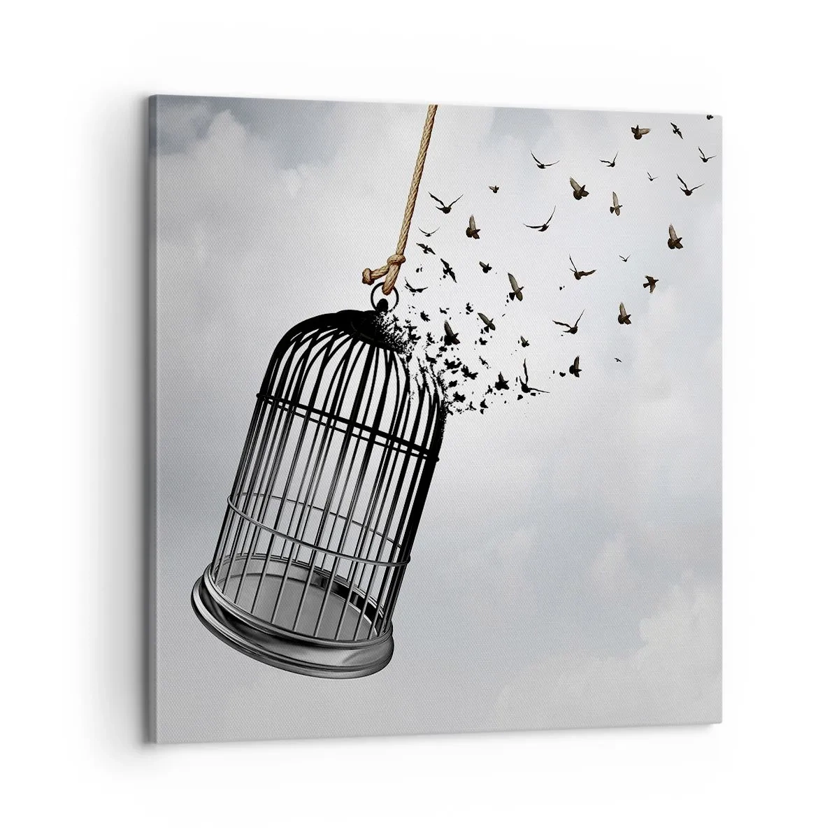 Quadro em tela - Fé... Esperança... Liberdade! - 60x60 cm